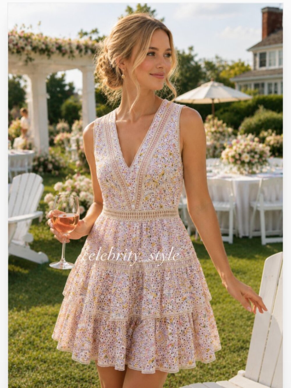 NWT Alice + Olivia Sz 6 Lavender Floral Mini Dress